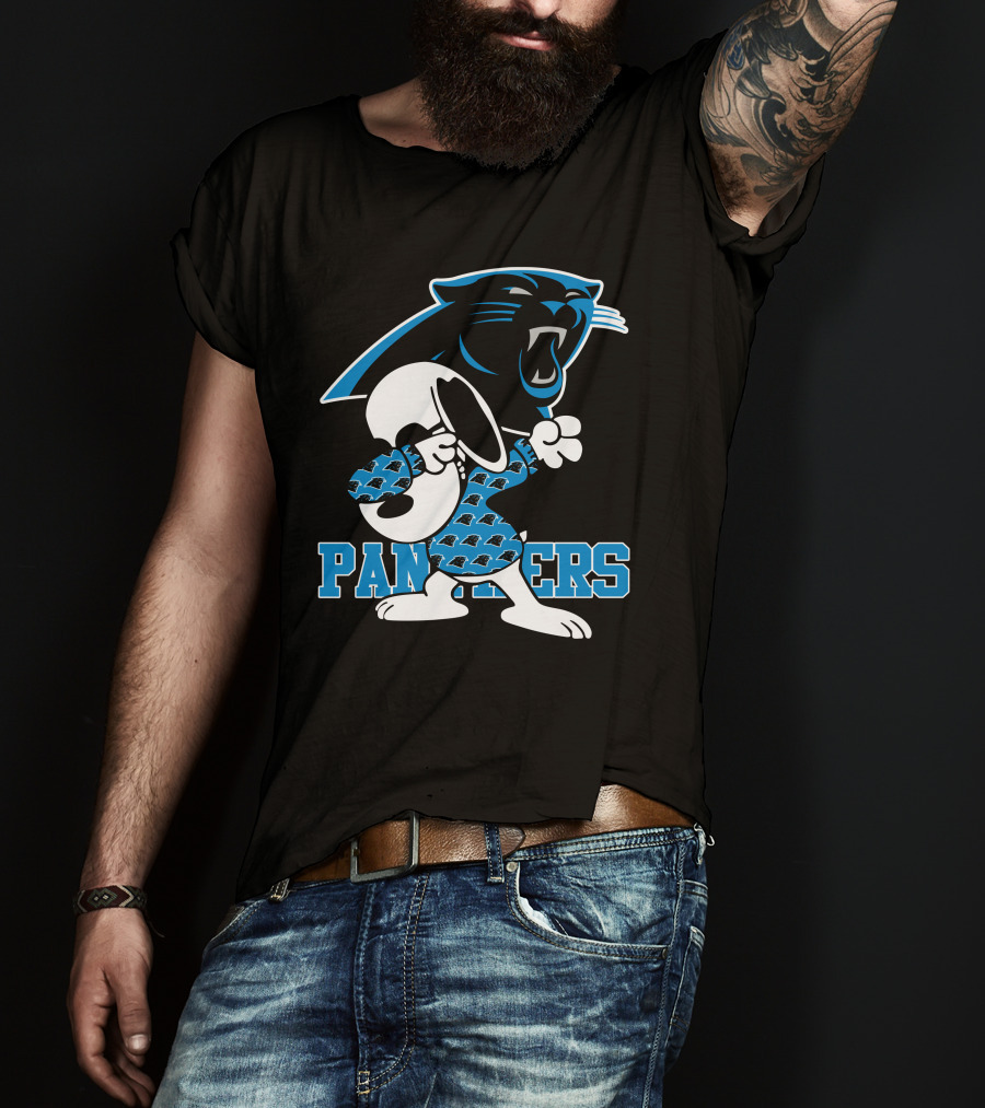 Carolina Panthers Snoopy Dabbing Panthers T-Shirt