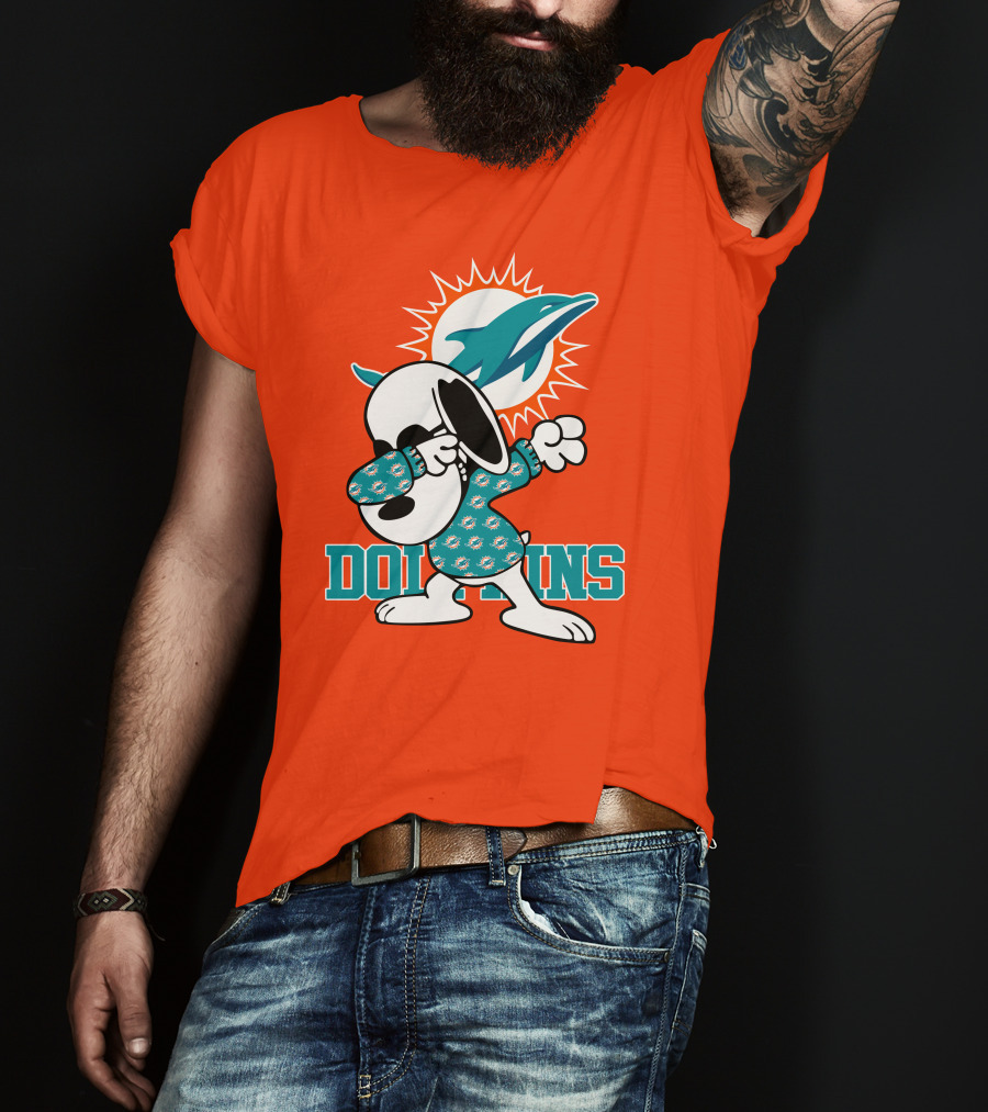Miami Dolphins Snoopy Dabbing T-Shirt