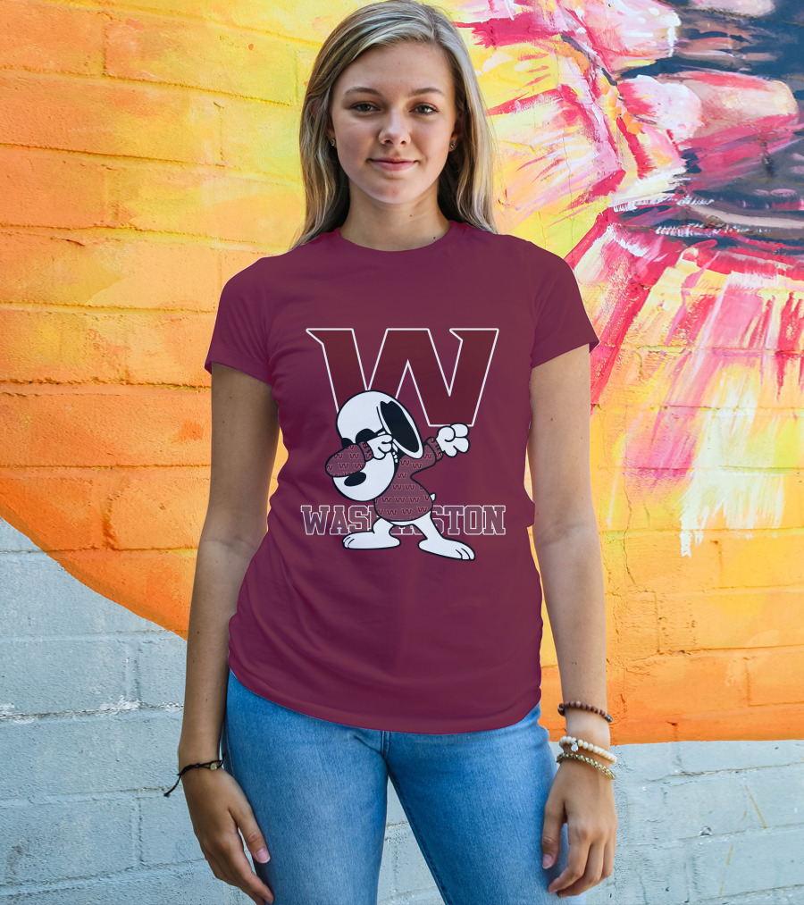 Washington Snoopy Dabbing With W T-Shirt