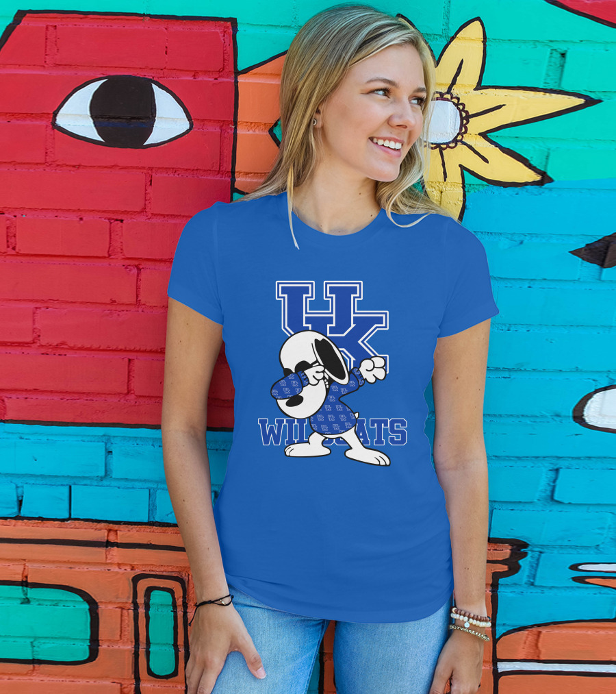 Kentucky Wildcats UK Snoopy Dabbing Basketball T-Shirt