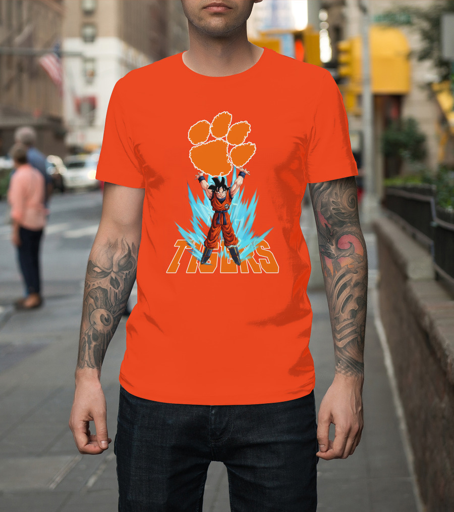Clemson Tigers Super Saiyan Songoku Power Up T-Shirt