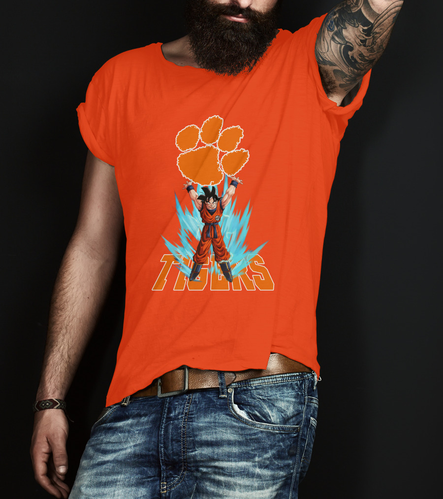 Clemson Tigers Super Saiyan Songoku Power Up T-Shirt