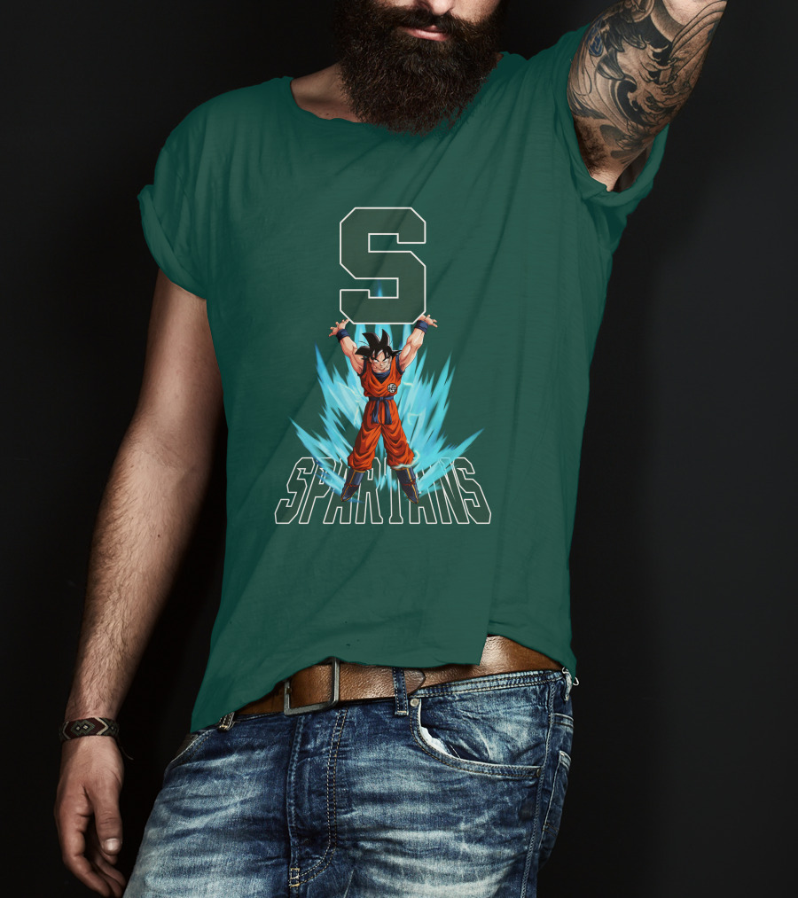 Michigan State Spartans Super Saiyan Goku Energy Burst T-Shirt