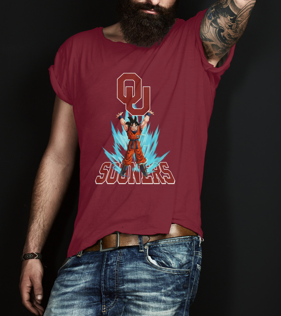 Oklahoma Sooners Ou Songoku Super Saiyan Energy Burst T-Shirt