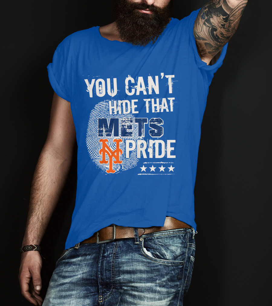 You Can't Hide That Mets Pride With New York Mets Logo And Stars T-Shirt