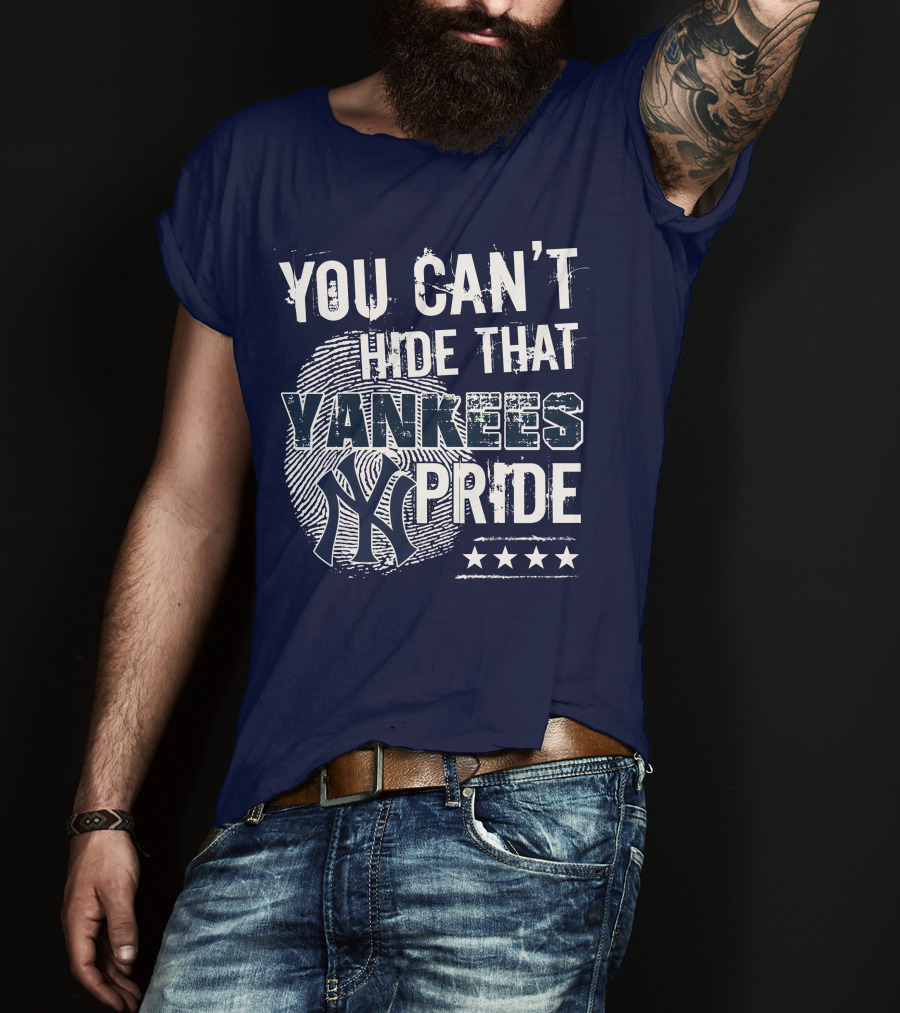 You Can't Hide That Yankees Pride New York Yankees Logo With Stars T-Shirt
