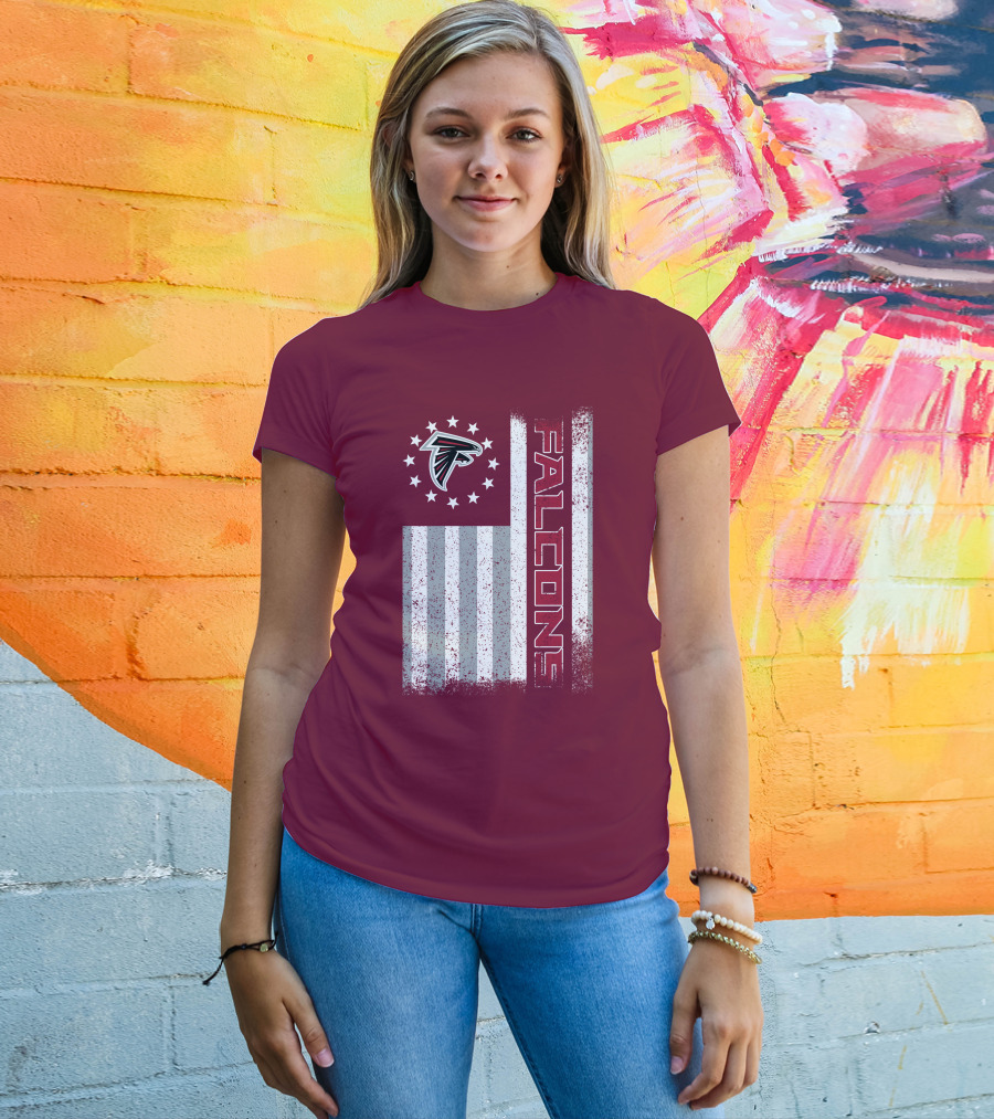 Atlanta Falcons American Flag Stars And Stripes T-Shirt