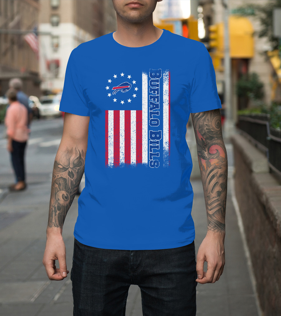Buffalo Bills American Flag Stars And Stripes T-Shirt