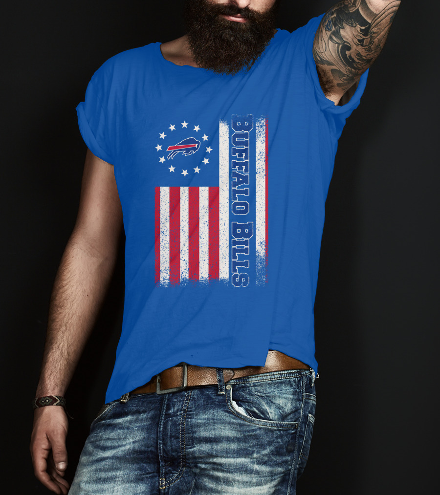 Buffalo Bills American Flag Stars And Stripes T-Shirt