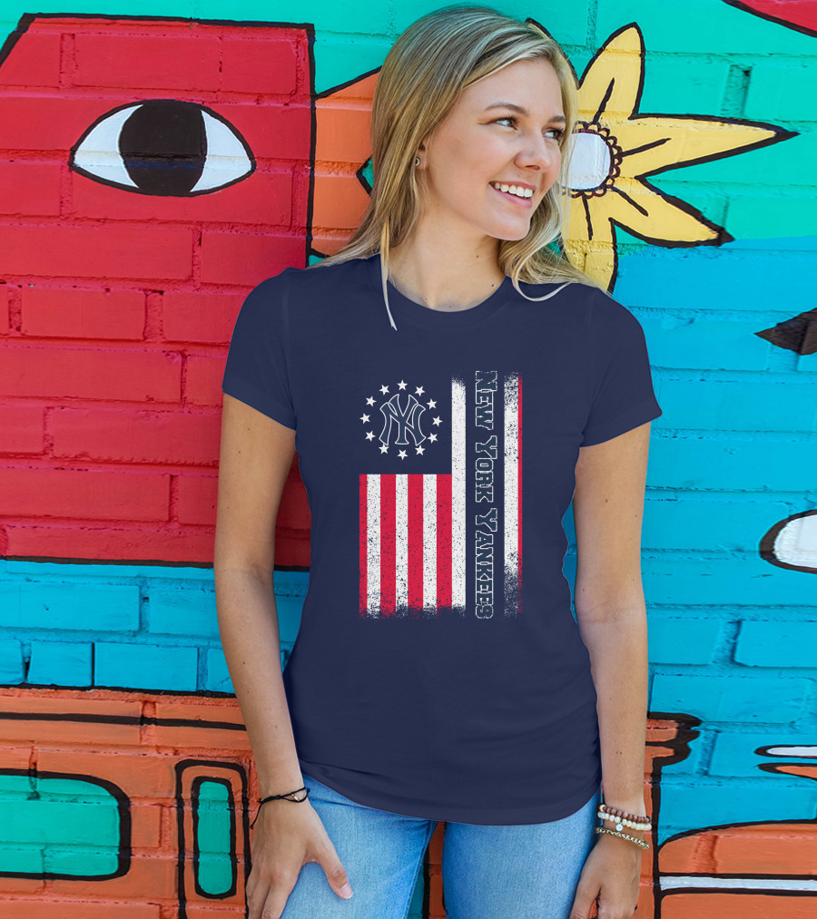 New York Yankees American Flag Stars And Stripes T-Shirt