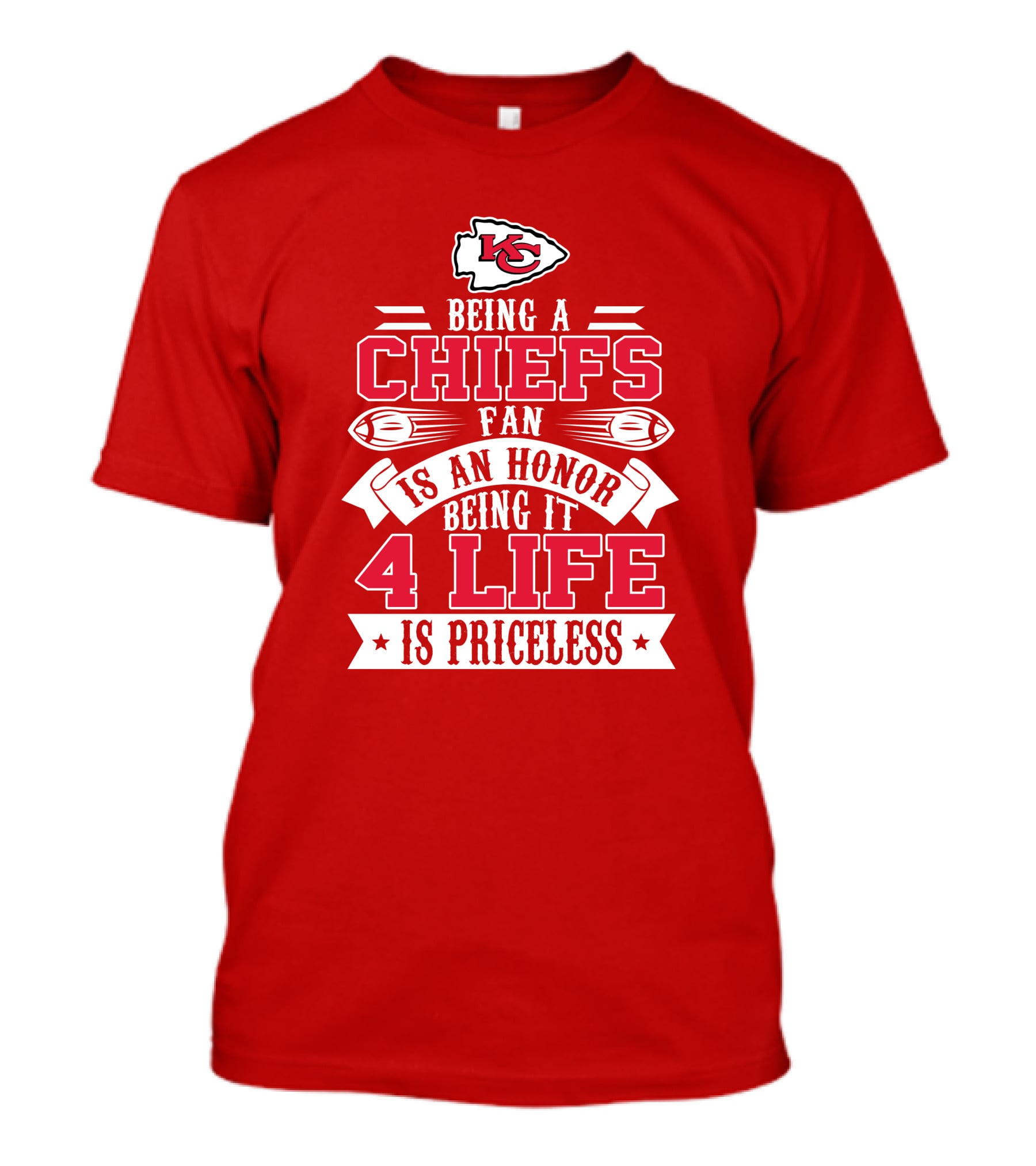 Kansas City Chiefs Fan Honor 4 Life Is Priceless T-Shirt