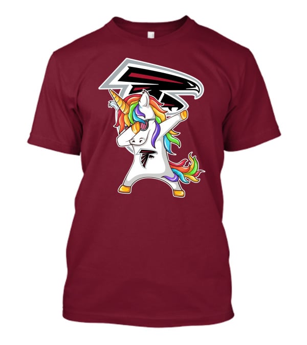 Atlanta Falcons Unicorn Rainbow Dabbing T-Shirt
