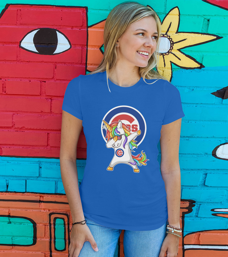 Chicago Cubs Unicorn Dabbing T-Shirt