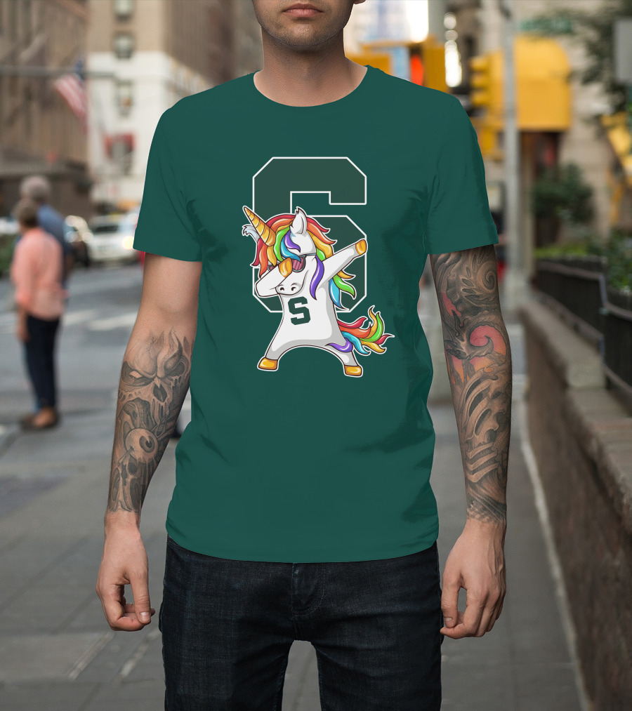 Michigan State Spartans Unicorn Dabbing S T-Shirt