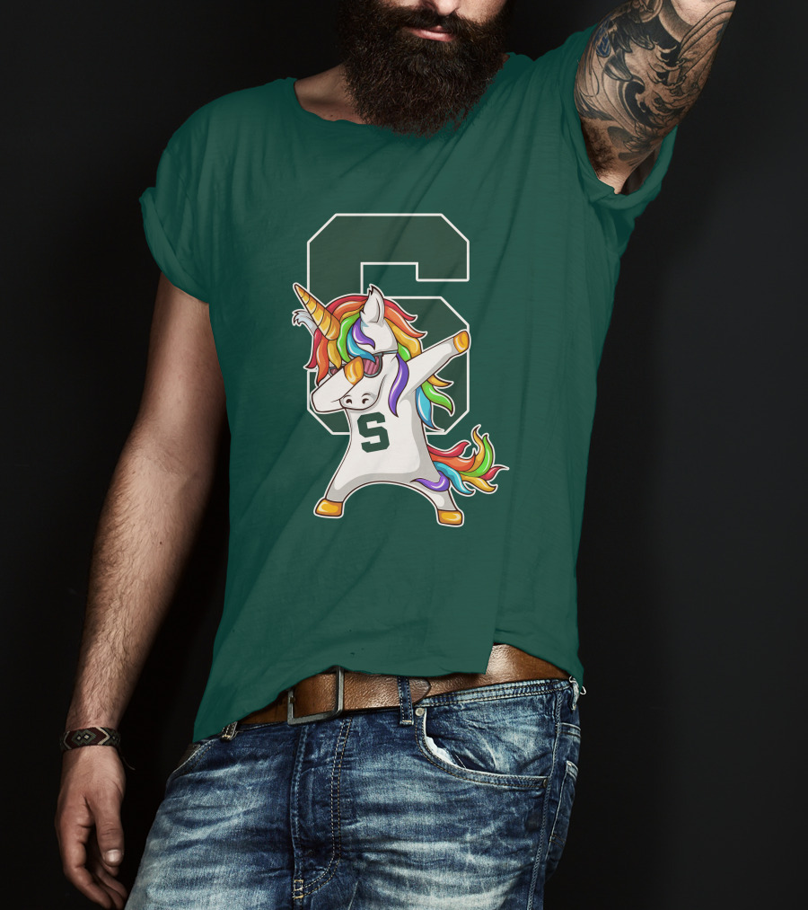 Michigan State Spartans Unicorn Dabbing S T-Shirt
