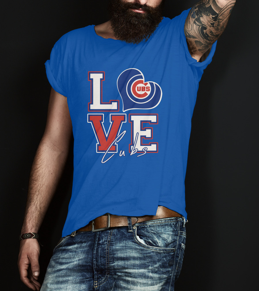 LOVE Cubs Heart Chicago Cubs T-Shirt