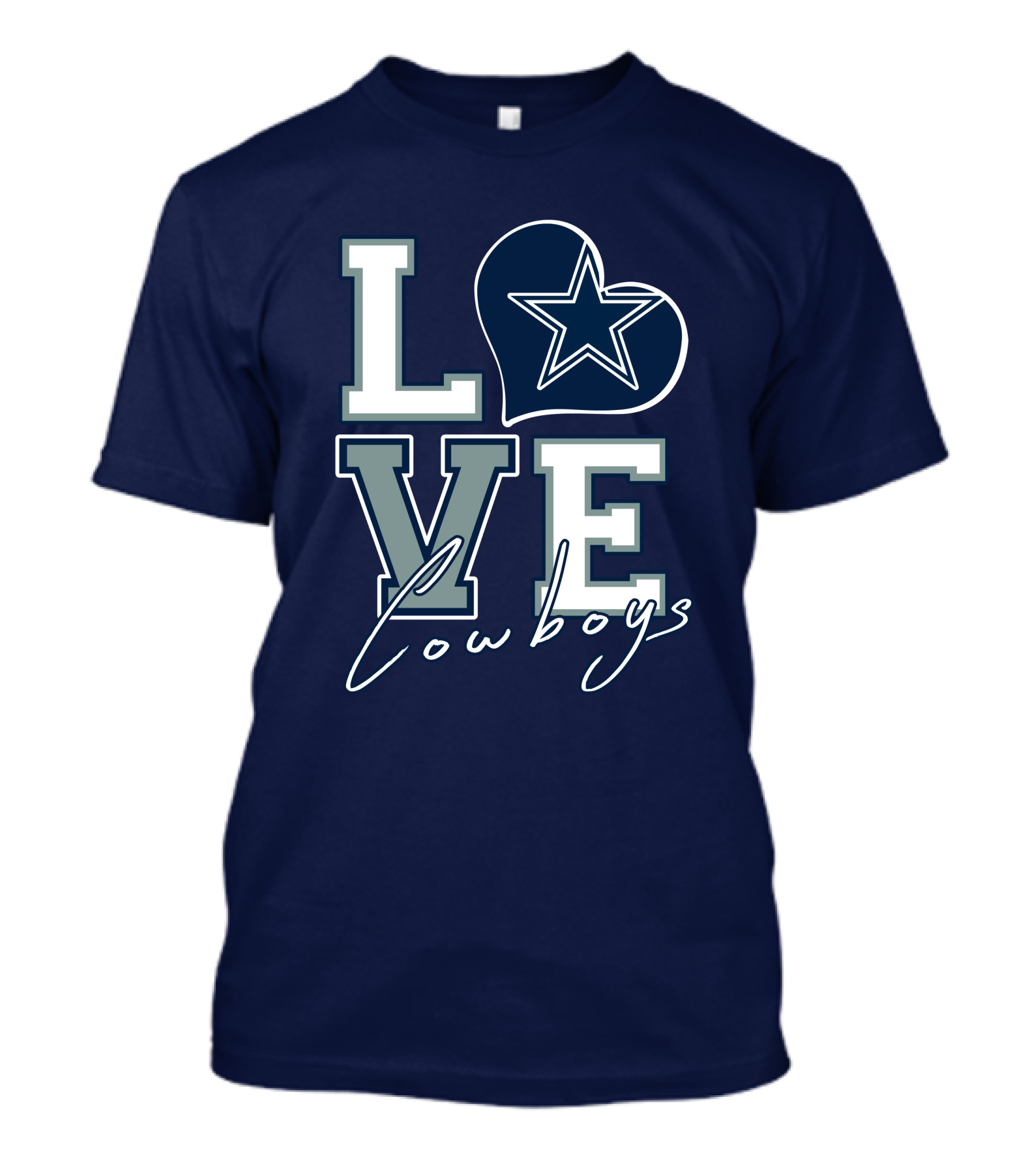 LOVE Cowboys Star Heart Dallas Cowboys T-Shirt