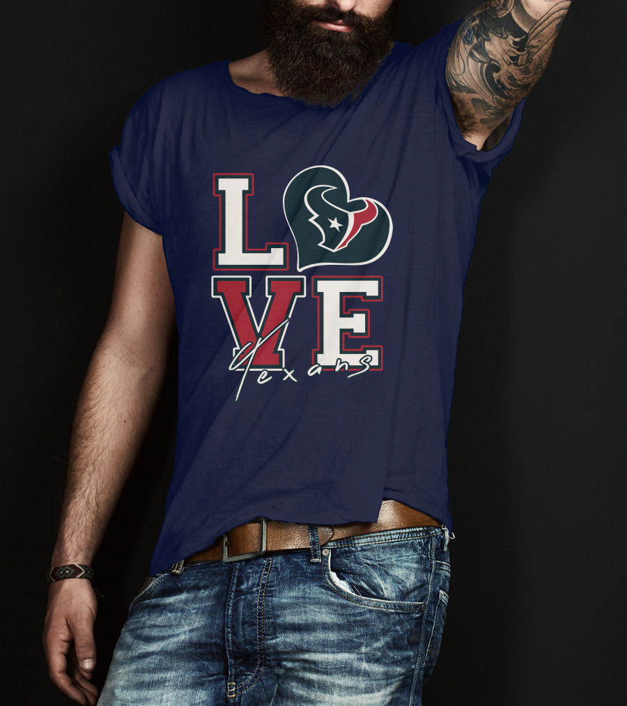 LOVE Houston Texans Logo NFL T-Shirt