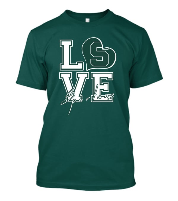 Love Spartans Michigan State Heart T-Shirt