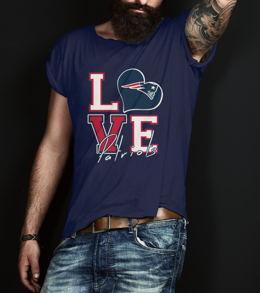 Love Patriots New England Football T-Shirt