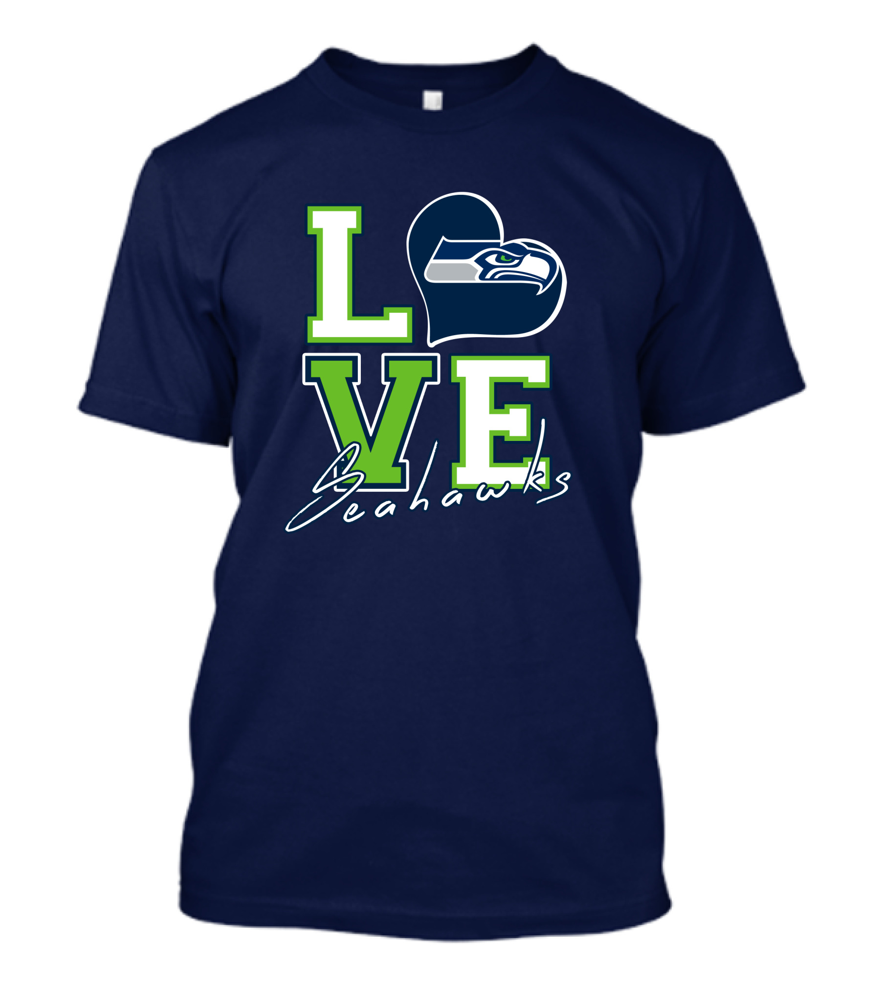 LOVE Seattle Seahawks Heart T-Shirt
