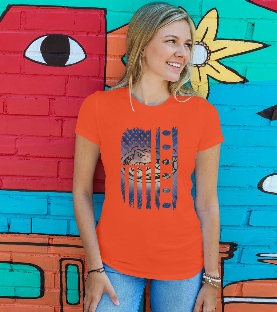 Florida Gators American Flag Stars Stripes T-Shirt