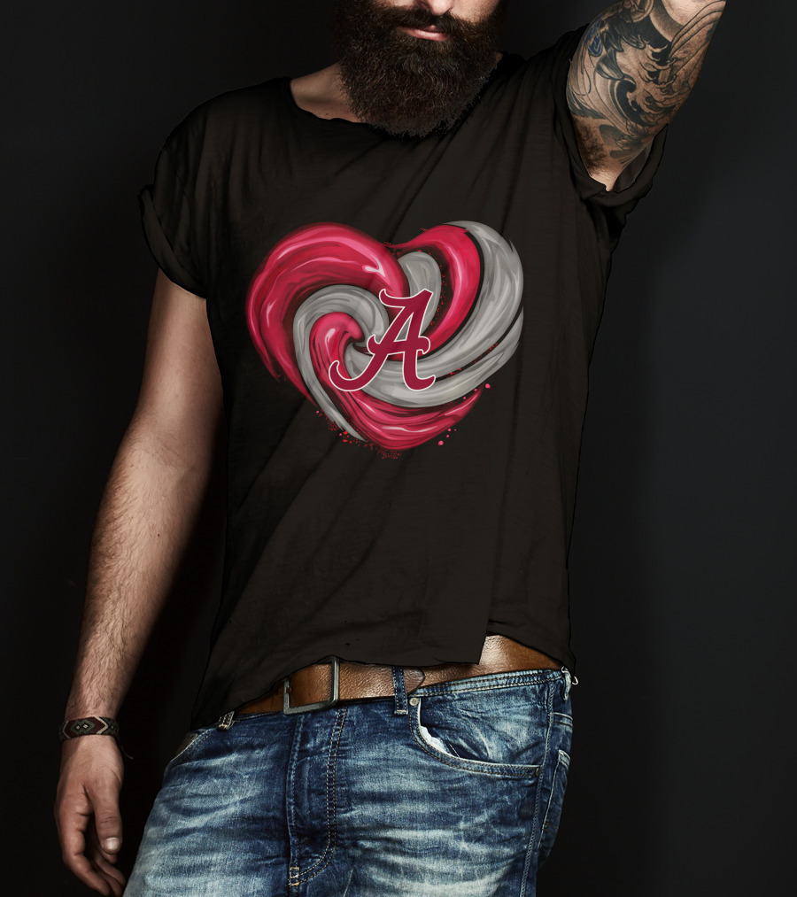 Alabama Crimson Tide Heart Swirl A T-Shirt