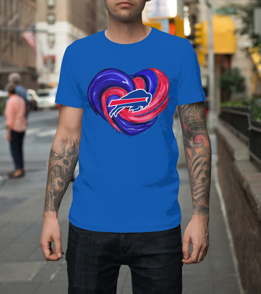 Buffalo Bills Heart Swirl T-Shirt