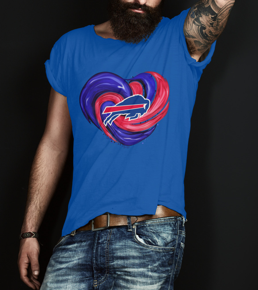 Buffalo Bills Heart Swirl T-Shirt