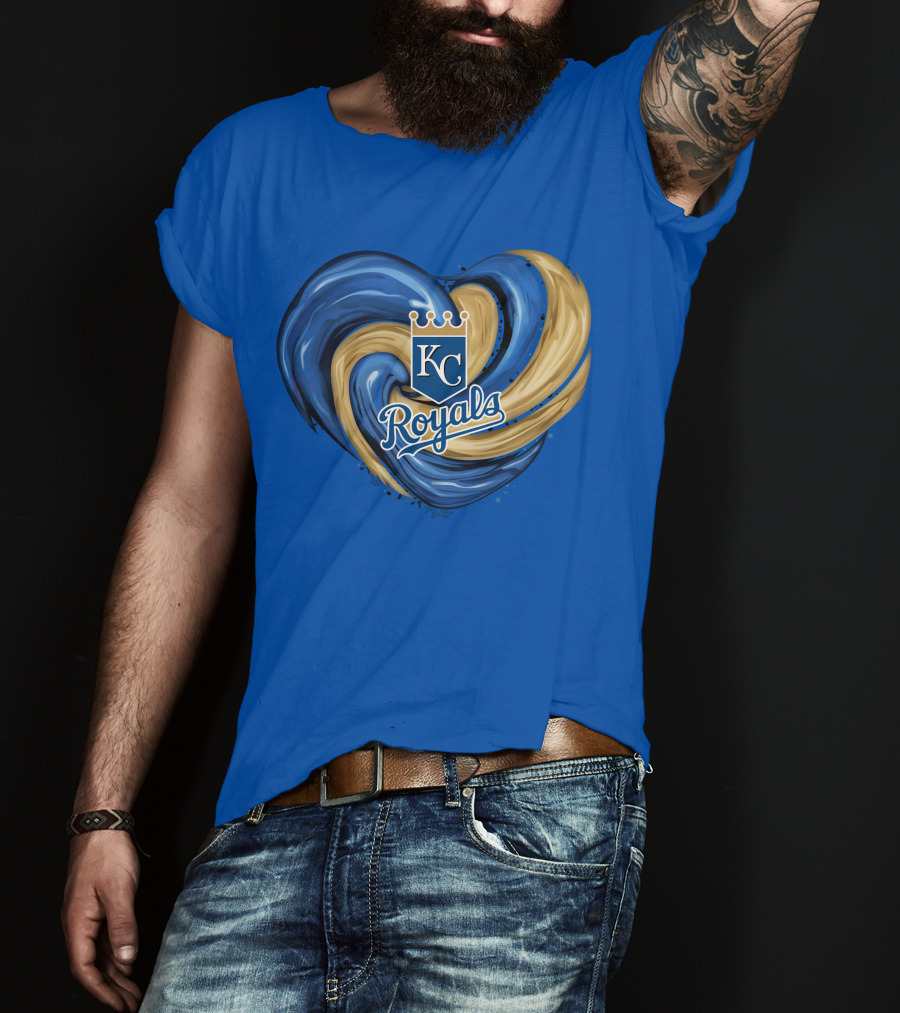 KC Royals Tornado Heart Royals Crest T-Shirt