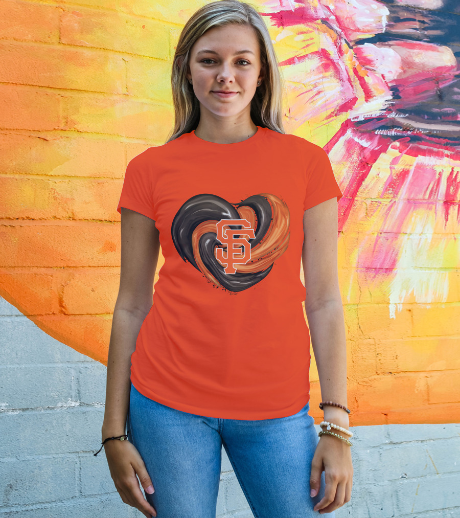 San Francisco Giants Heart Logo Swirl T-Shirt