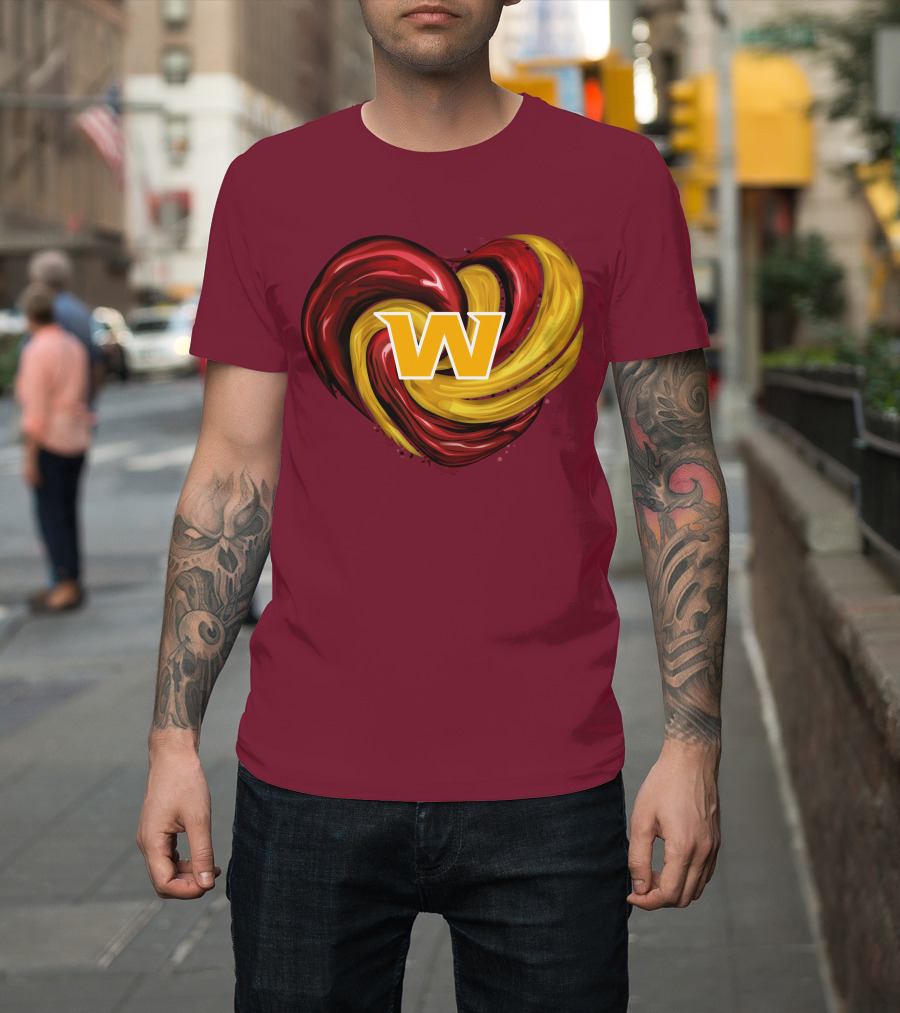 Washington Football Team Tornado Heart W Emblem T-Shirt