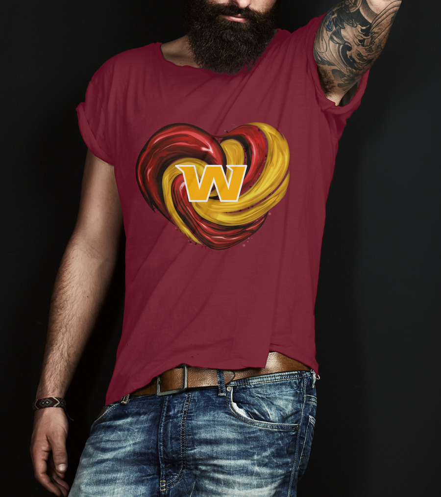 Washington Football Team Tornado Heart W Emblem T-Shirt