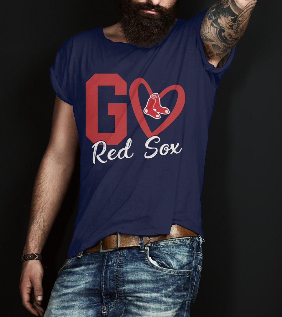 Go Red Sox Heart Socks T-Shirt