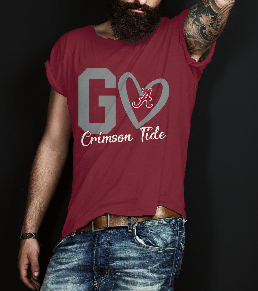 Go Crimson Tide A Heart Alabama T-Shirt