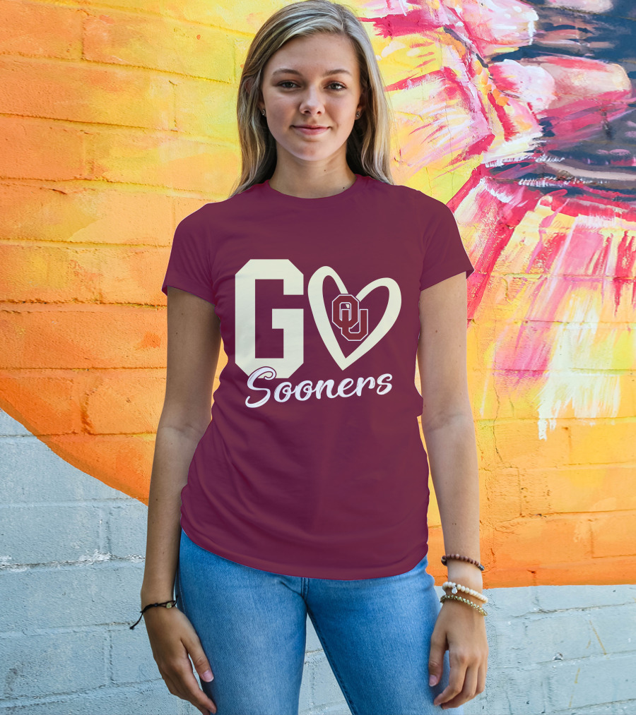 Go Sooners OU Heart T-Shirt