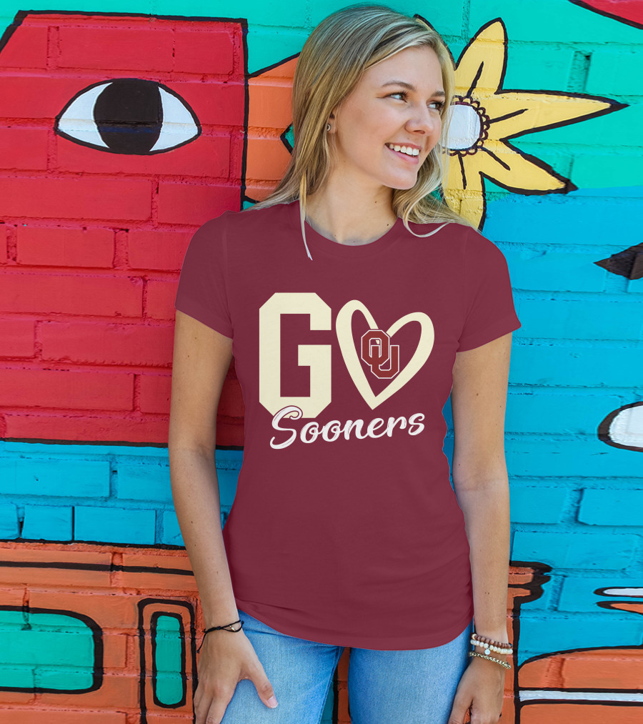 Go Sooners OU Heart T-Shirt