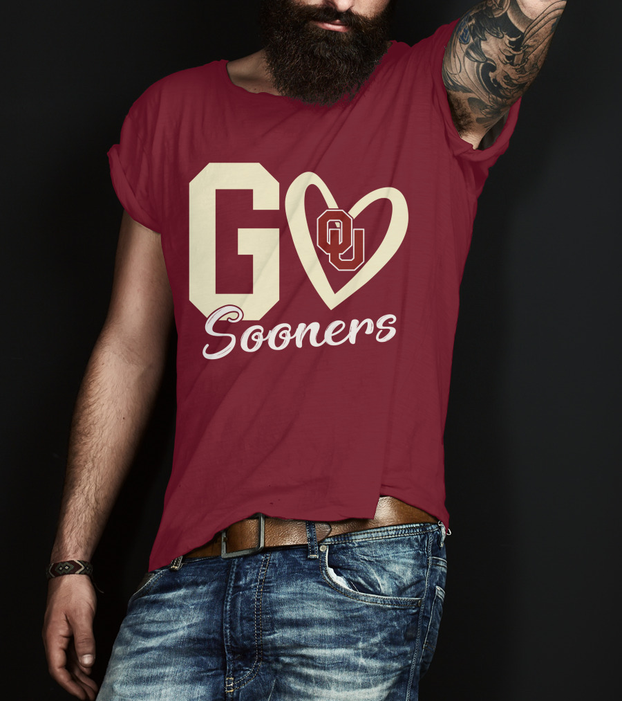 Go Sooners OU Heart T-Shirt