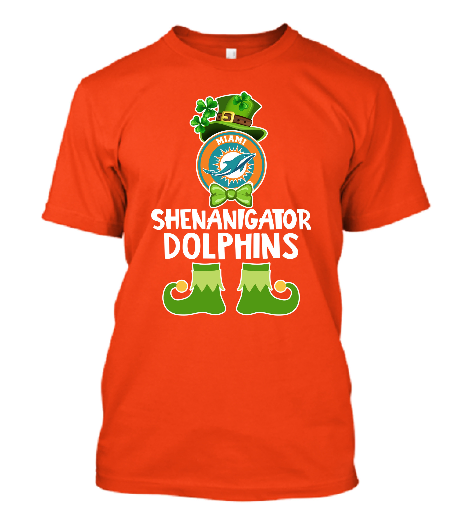 Shenanigator Miami Dolphins St. Patrick's Day Funny Leprechaun T-Shirt