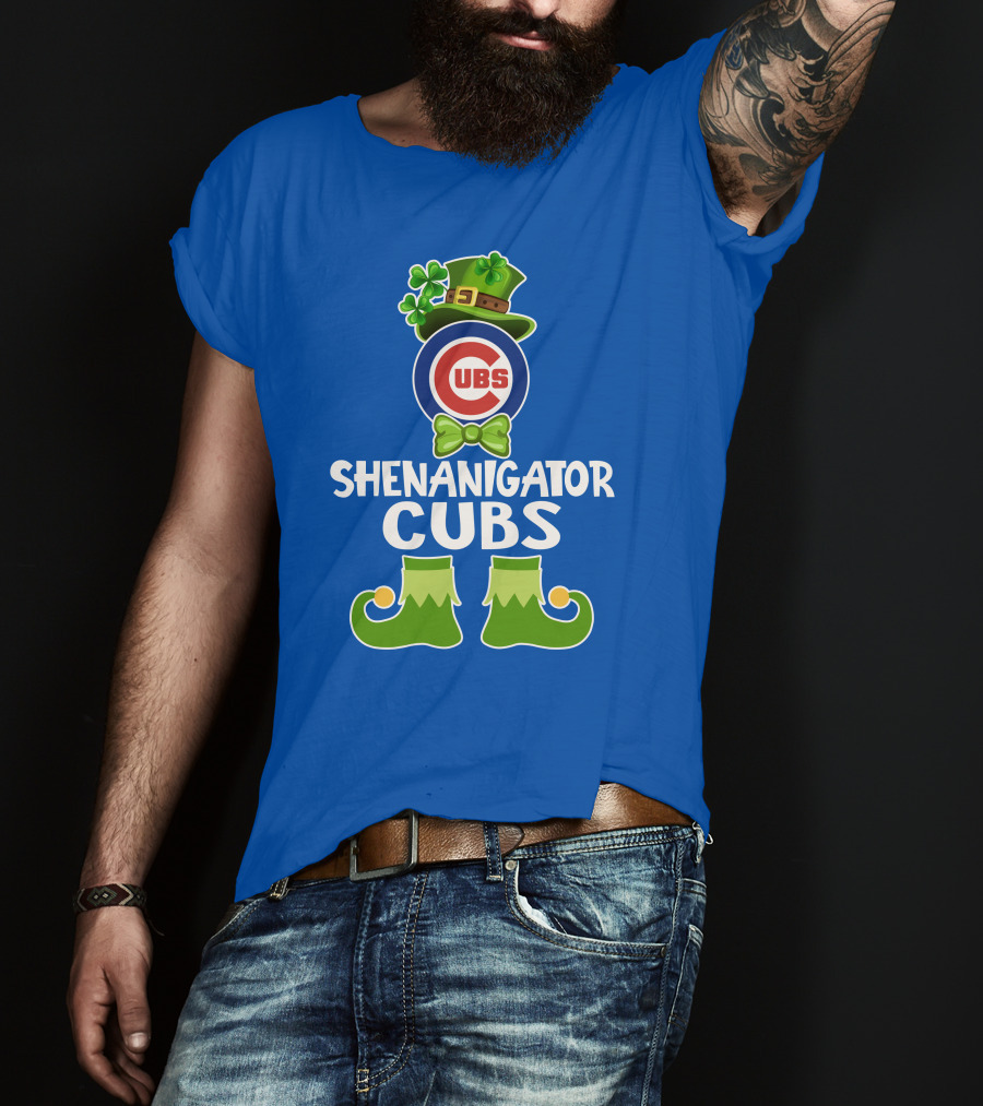 Shenanigator Leprechaun Chicago Cubs St. Patrick's Day Fun T-Shirt