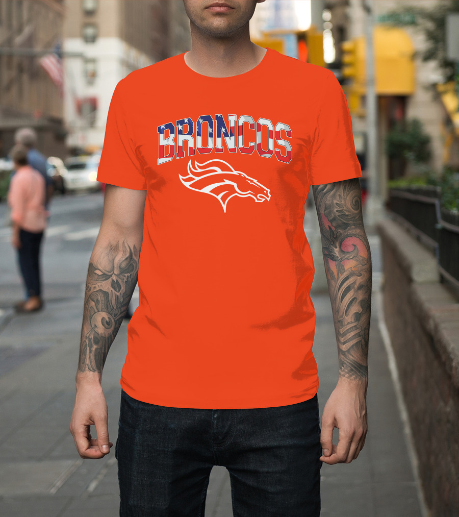 Denver Broncos American Flag T-Shirt