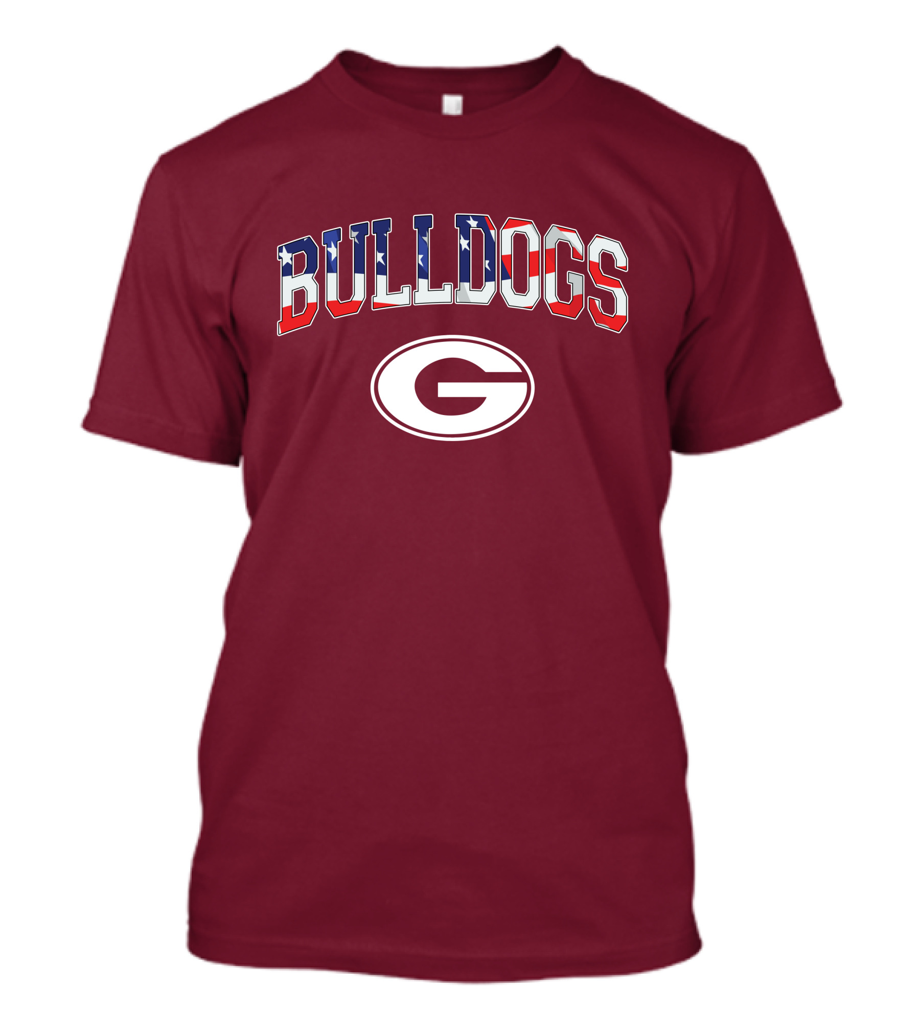 Georgia Bulldogs G Logo American Flag Bulldogs T-Shirt