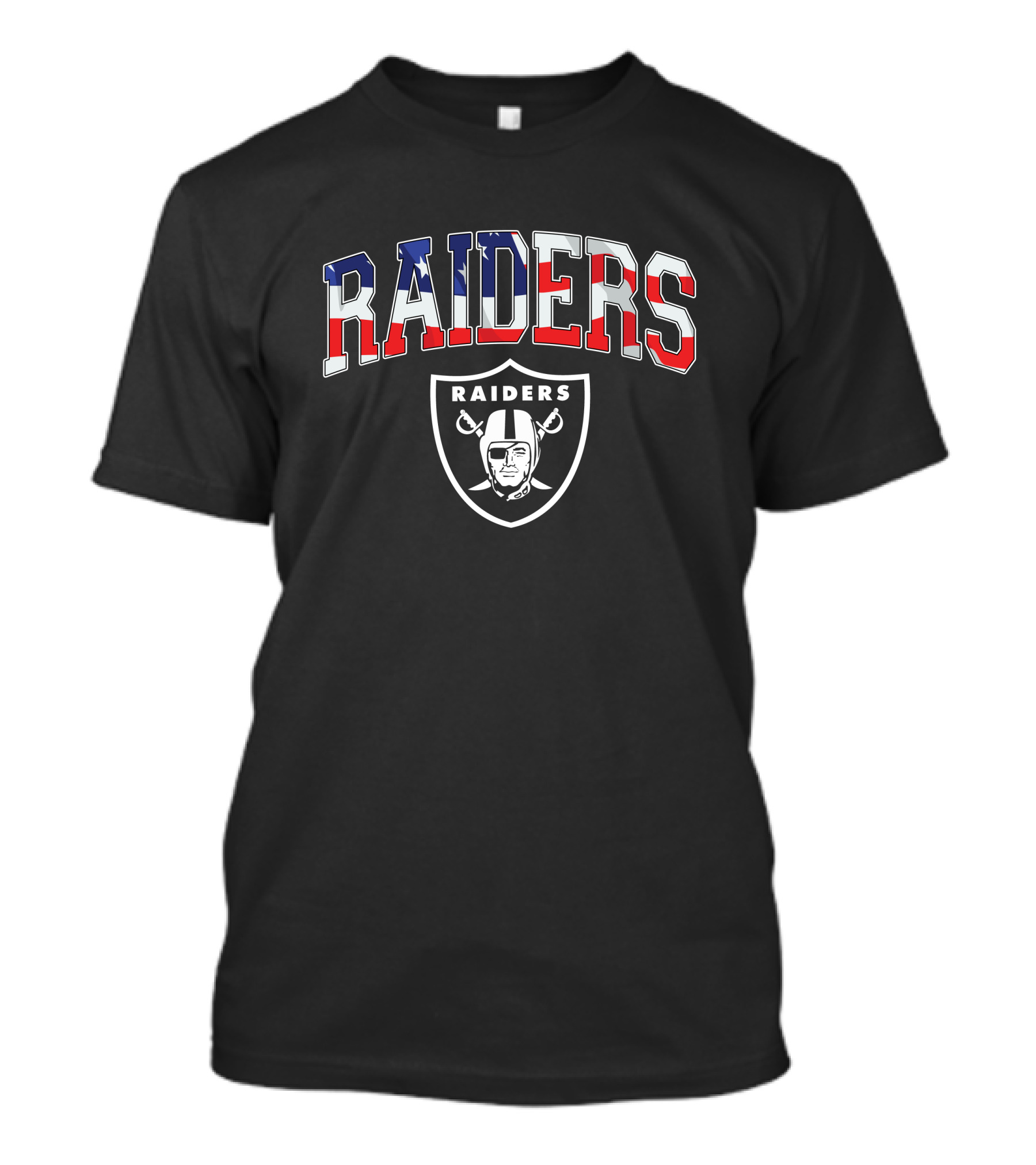 Raiders American Flag Shield T-Shirt