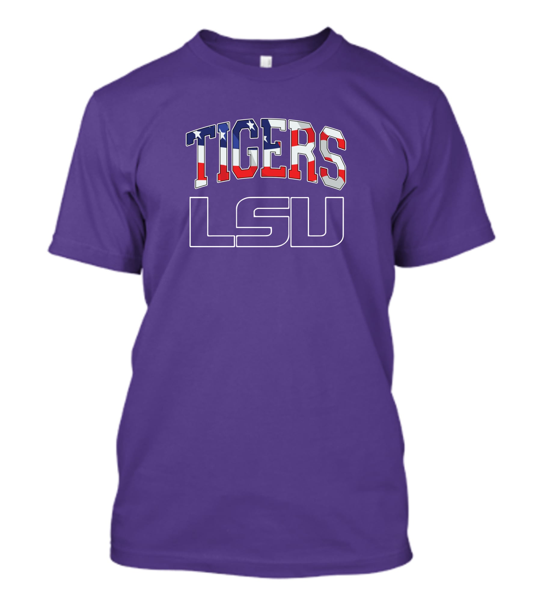 LSU Tigers American Flag T-Shirt