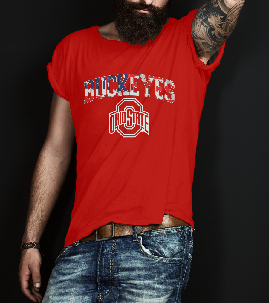 Ohio State Buckeyes American Flag Buckeyes Ohio State T-Shirt