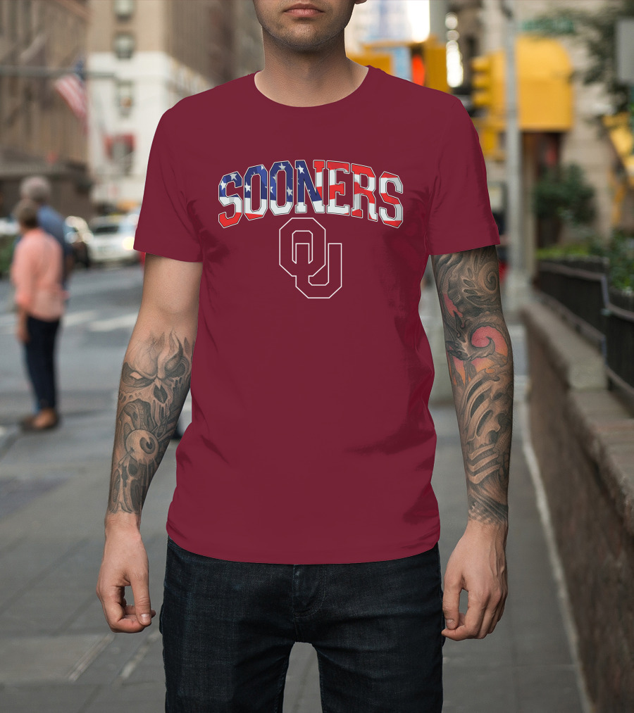 Sooners American Flag OU T-Shirt