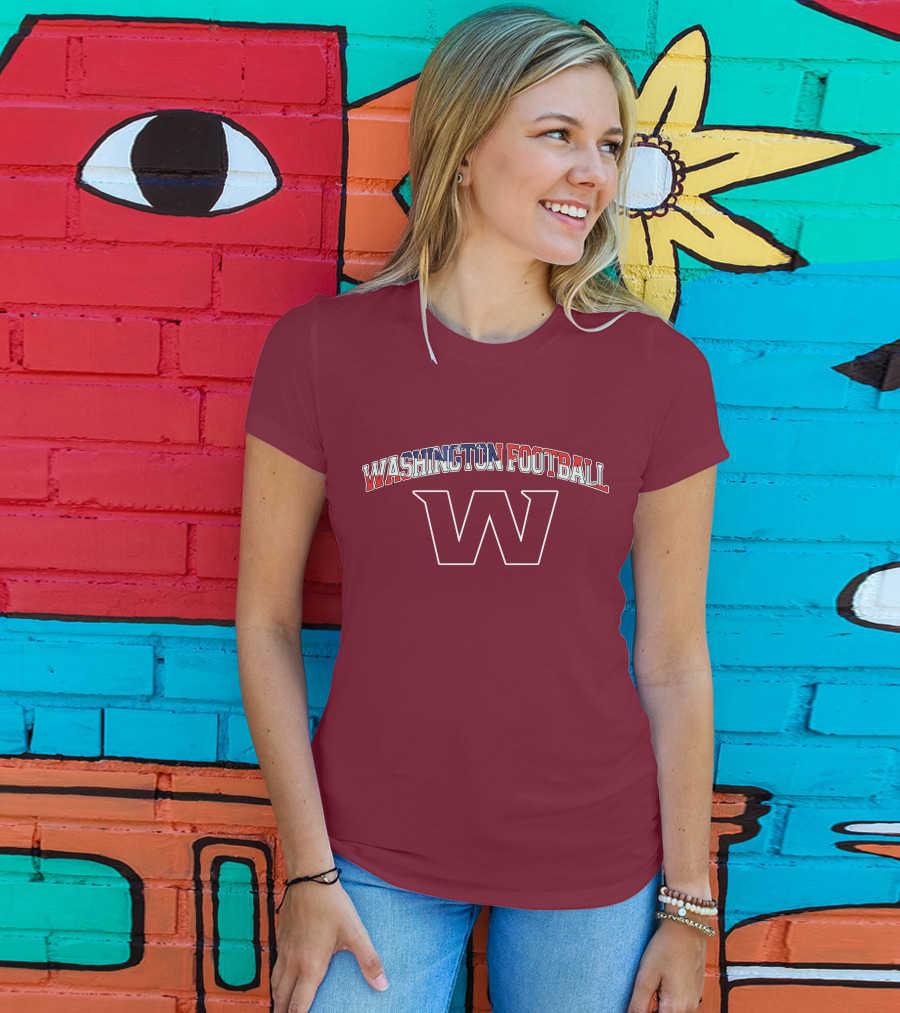Washington Football American Flag W T-Shirt