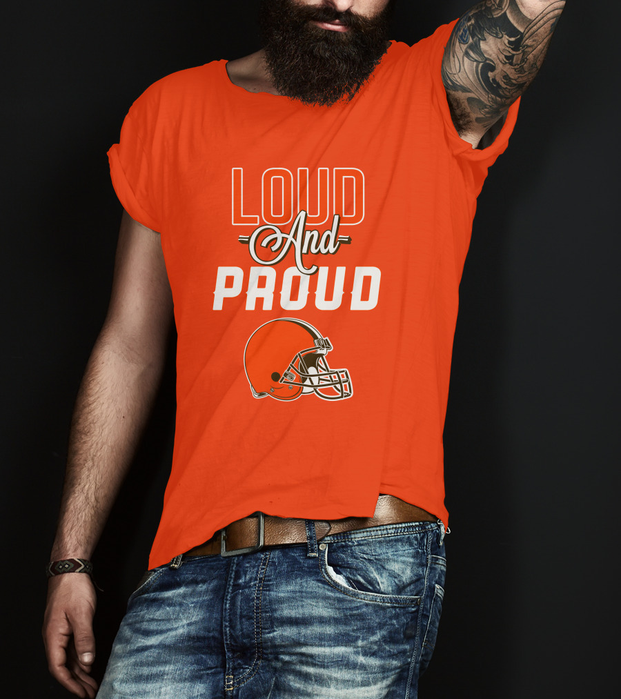 Cleveland Browns Loud And Proud Helmet T-Shirt