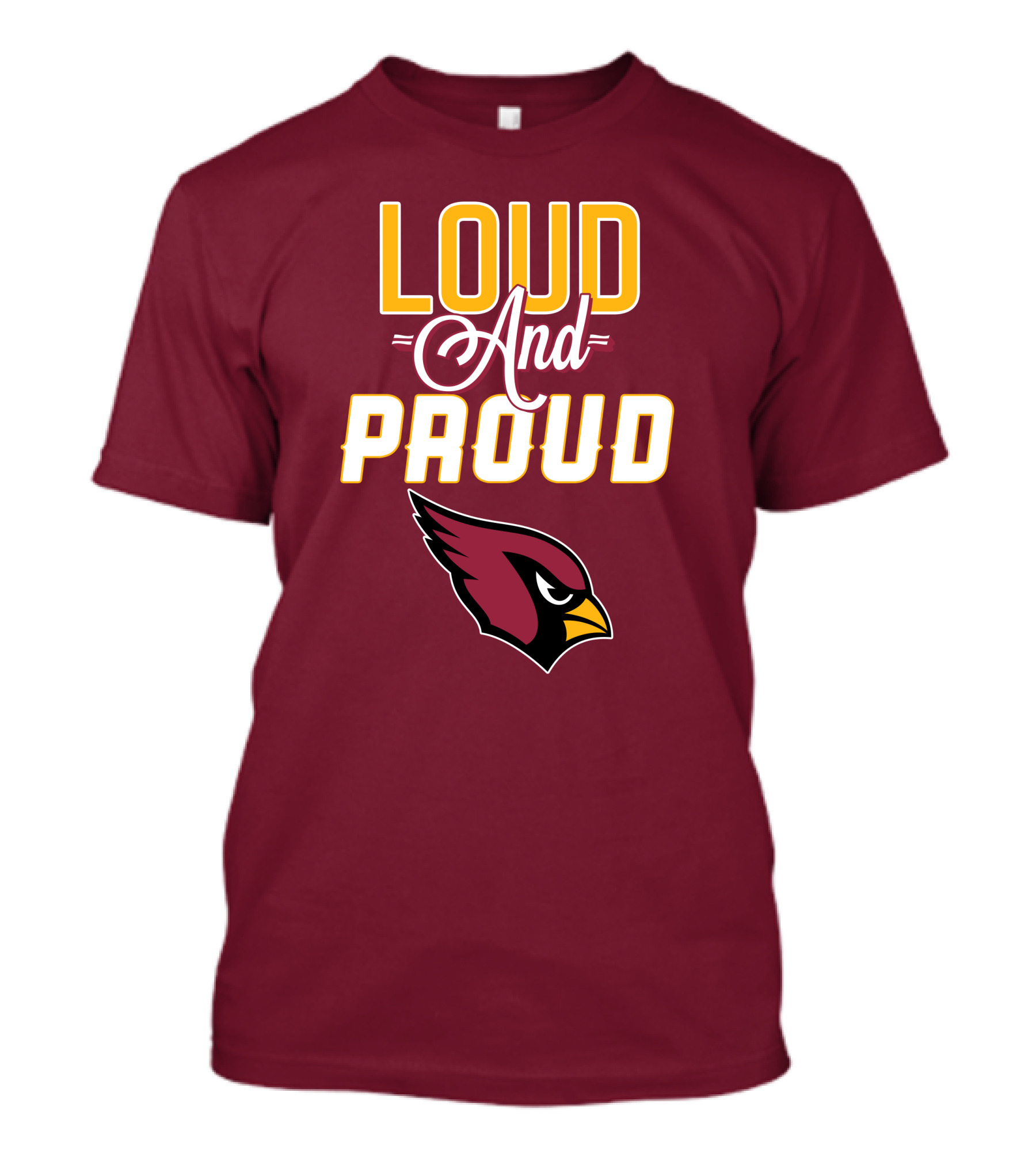 Loud And Proud Arizona Cardinals Bird Head T-Shirt