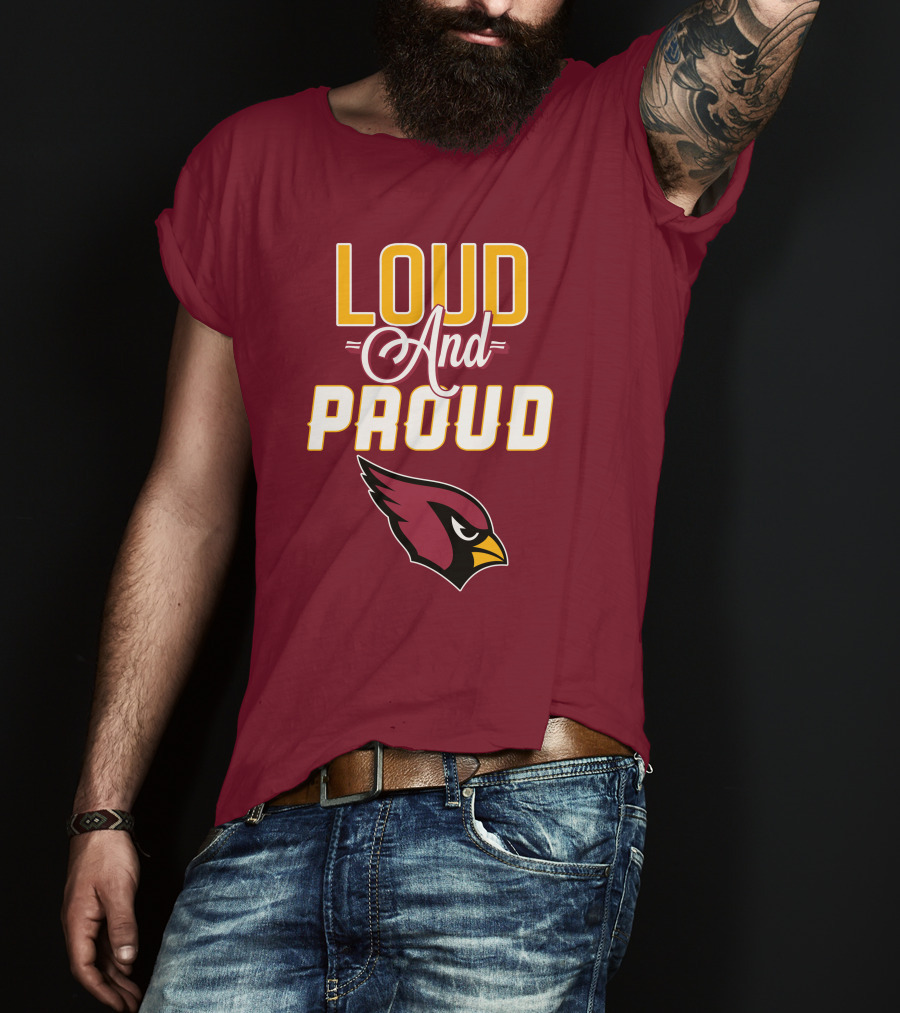 Loud And Proud Arizona Cardinals Bird Head T-Shirt